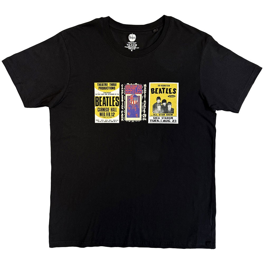 The Beatles - Black & White Band Tshirt Homme - Noir